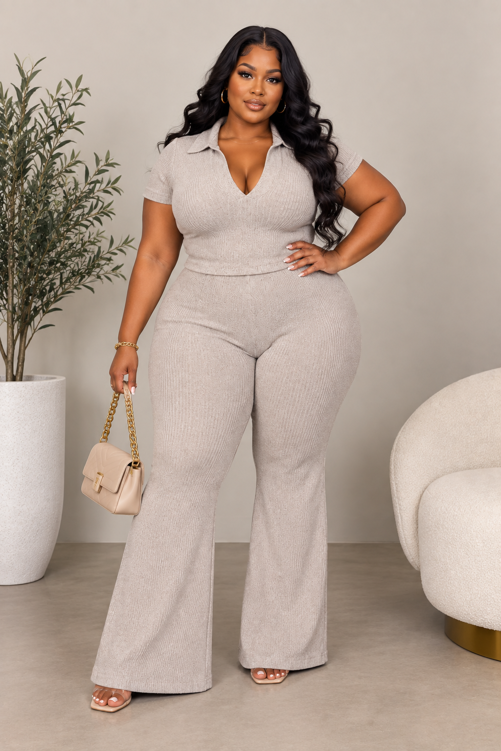 Soft Life Ribbed Pant Set